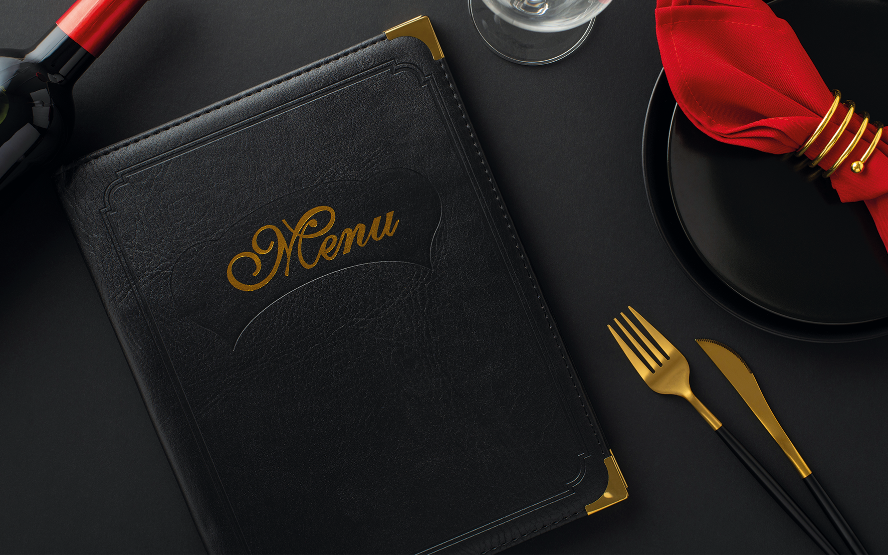 Luxury hotel menus