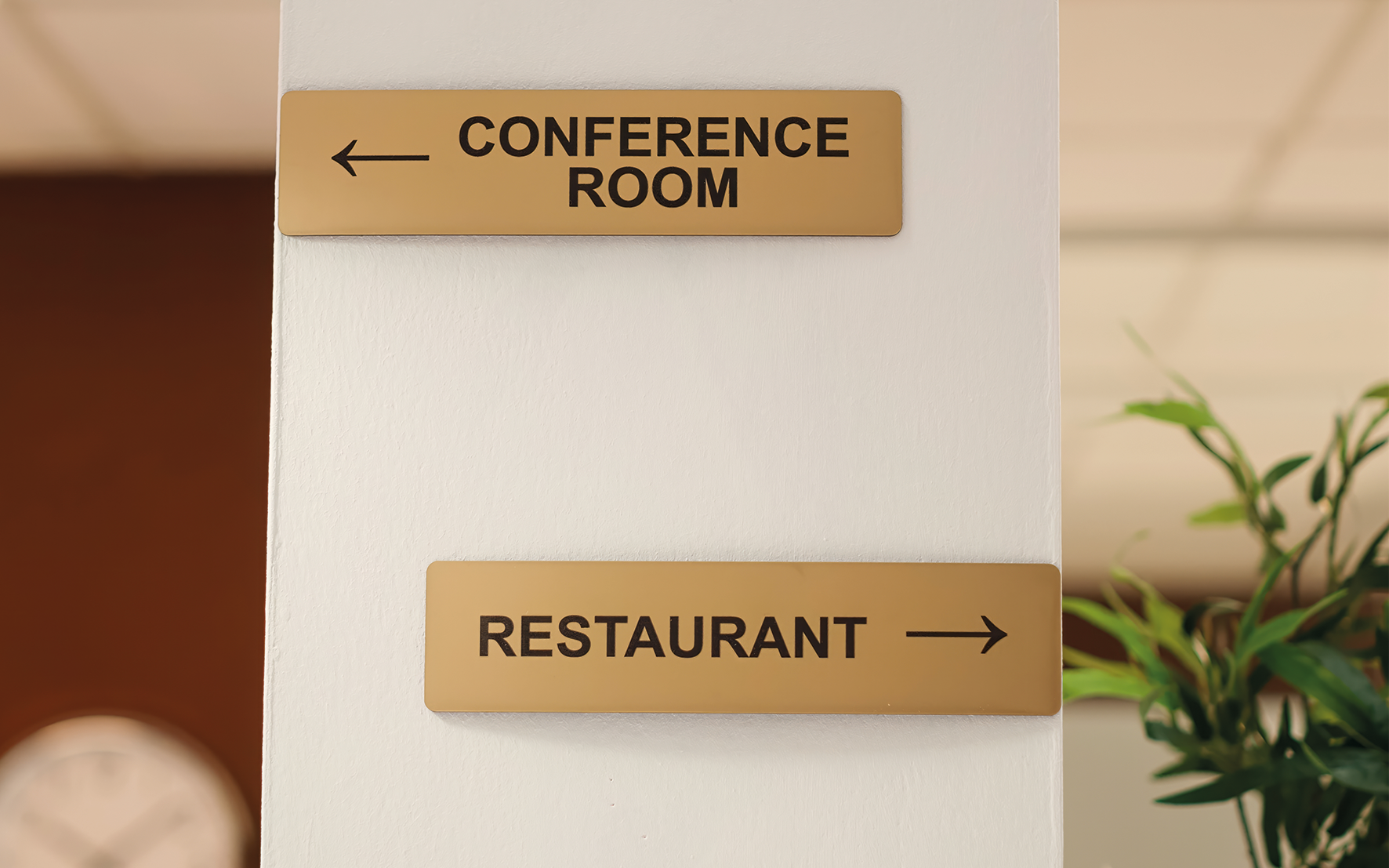 Hotel signage and wayfinding